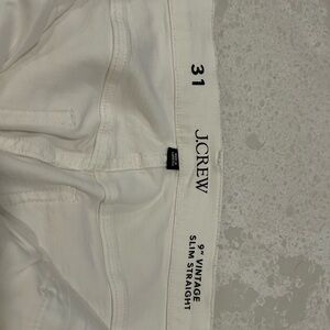 J.Crew Cream Vintage Slim Straight Trousers